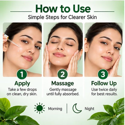 Xiraya Anti-Acne Face Serum for Oily, Combination & Blemish-Prone Skin, Lightweight Fast-Absorbing Formula, Helps Improve Skin Clarity & Texture, 30 ml