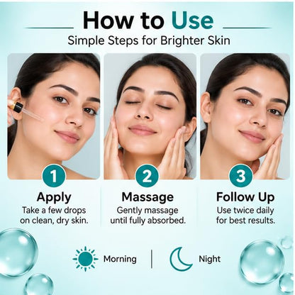 Xiraya 2% Alpha Arbutin Face Serum for Brighter Even Looking Skin, Dark Spot Appearance Care, Lightweight Daily Brightening Serum, Fast Absorbing Non Greasy Formula, 30 ml Skin