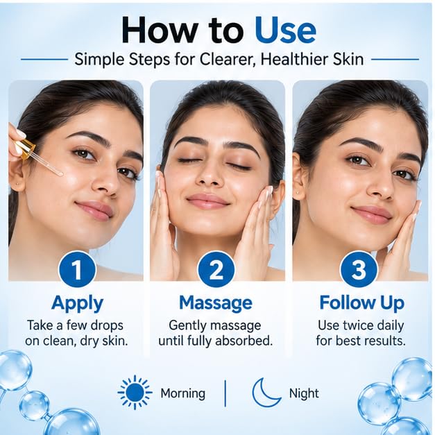Xiraya 5% Niacinamide Face Serum for Oily, Combination & Blemish-Prone Skin, Helps Minimize Enlarged Pore Appearance, Controls Excess Sebum, Evens Skin Tone, 30 ml