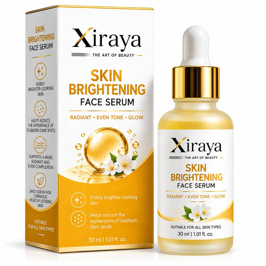 Xiraya Skin Brightening Face Serum for Radiant Even-Looking Skin, Helps Reduce Appearance of Dark Spots, Daily Glow & Luminosity Serum, Suitable for All Skin Types, 30 ml