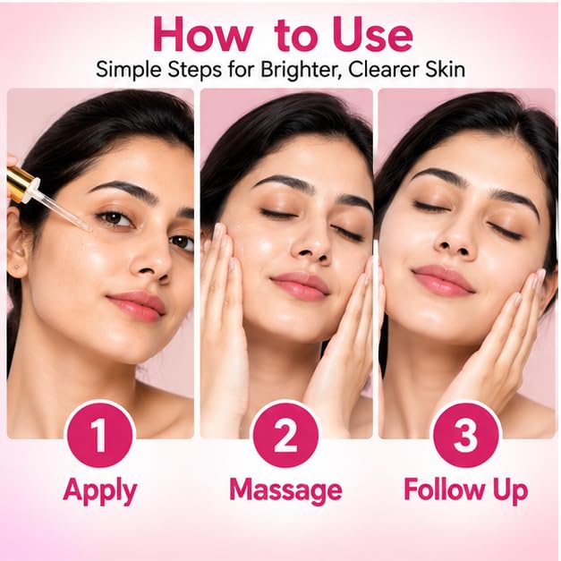 Xiraya Spot Reduction Face Serum for Brighter Even Looking Skin, Dark Spot Appearance Care, Radiance & Glow Support, Lightweight Daily Facial Serum, Non Greasy Formula, 30 ml