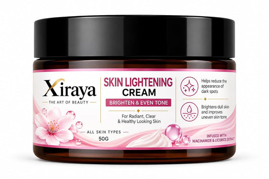 Xiraya Skin Brightening Cream for Radiant Even Looking Complexion, Helps Reduce Dark Spot Appearance, Brightens Dull-Looking Skin, Daily Face Moisturizer for All Types, 50g