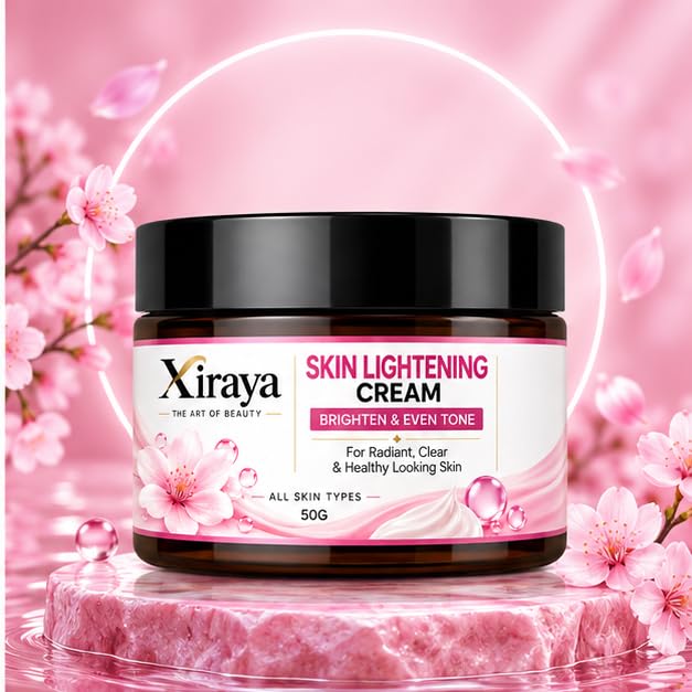 Xiraya Skin Brightening Cream for Radiant Even Looking Complexion, Helps Reduce Dark Spot Appearance, Brightens Dull-Looking Skin, Daily Face Moisturizer for All Types, 50g