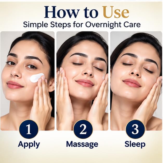 Xiraya Night Face Cream with Ceramides & Niacinamide, Overnight Moisturizer for Deep Nourishment, Long-Lasting Hydration, Supports Soft Smooth Complexion, All Types, 50g