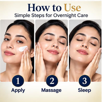 Xiraya Night Face Cream with Ceramides & Niacinamide, Overnight Moisturizer for Deep Nourishment, Long-Lasting Hydration, Supports Soft Smooth Complexion, All Types, 50g