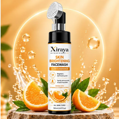 Skin Brightening Face Wash with Vitamin C & Licorice Extract for Glow & Radiance, Gentle Cleansing Face Wash for All Skin Types, 150 ml